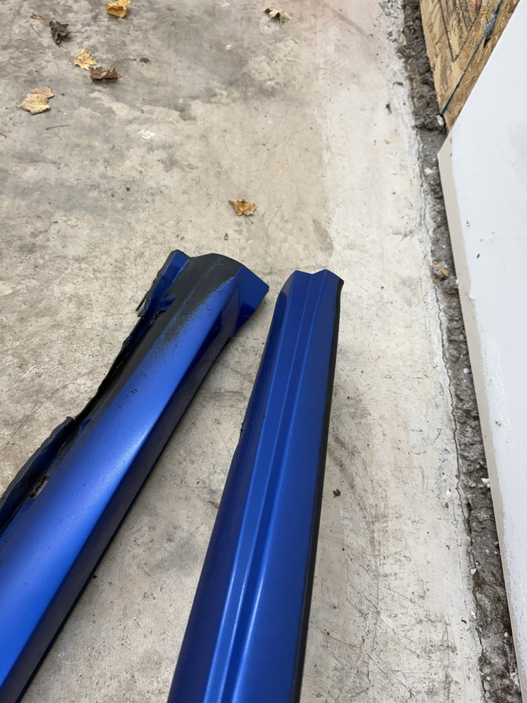 2002-2007 Subaru WRX STI LH & RH Side Skirts Rocker Panel Blue OEM PAIR #500989