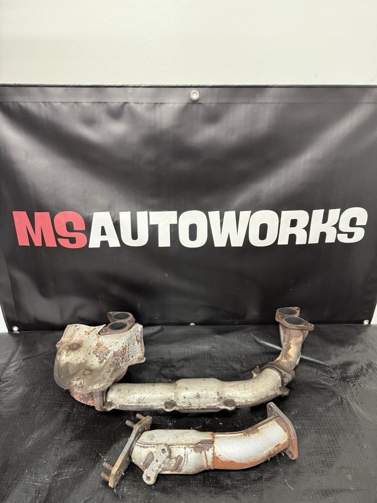 04-21 SUBARU WRX STI OEM EXHAUST MANIFOLD HEADER & UPPIPE STOCK #500989