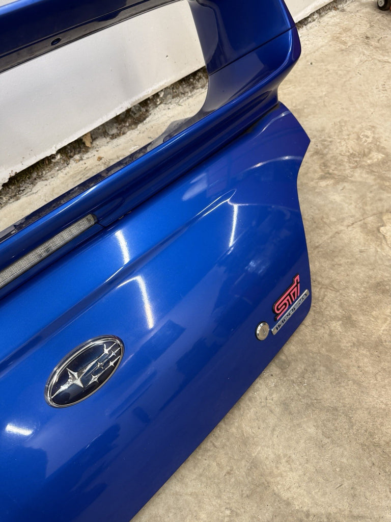 2002-2007 SUBARU WRX STI OEM TRUNK & SPOILER WRB WORLD RALLY BLUE #525182