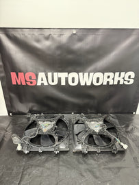 2004-2007 SUBARU WRX STI RADIATOR COOLING FANS ASSEMBLY SET LH/RH OEM #525182