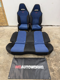 2002-2007 SUBARU WRX STI OEM BLUE ALCANTARA SEAT SEATS SET FRONT & REAR #525182