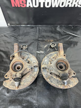 Load image into Gallery viewer, 2004 SUBARU WRX STI FRONT SPINDLES KNUCKLES HUBS PAIR 5x100 OEM #500989