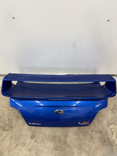 Load image into Gallery viewer, 2002-2007 SUBARU WRX STI OEM TRUNK &amp; SPOILER WRB WORLD RALLY BLUE #525182