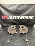 2005-2007 SUBARU WRX STI FRONT SPINDLES KNUCKLES HUBS PAIR 5x114.3 OEM #525182