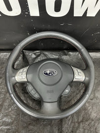 2008-2009 Subaru Legacy GT Steering Wheel w/ Controls Leather Driver OEM #212661