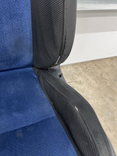 Load image into Gallery viewer, 2002-2007 SUBARU WRX STI OEM BLUE ALCANTARA SEAT SET FRONT &amp; REAR #503881